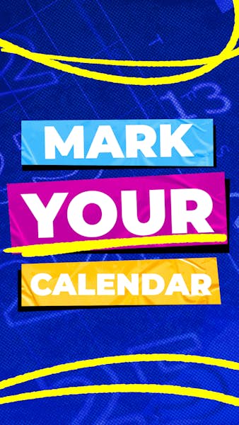 Mark Your Calendar Yellow Lines Story | Church Motion Graphics